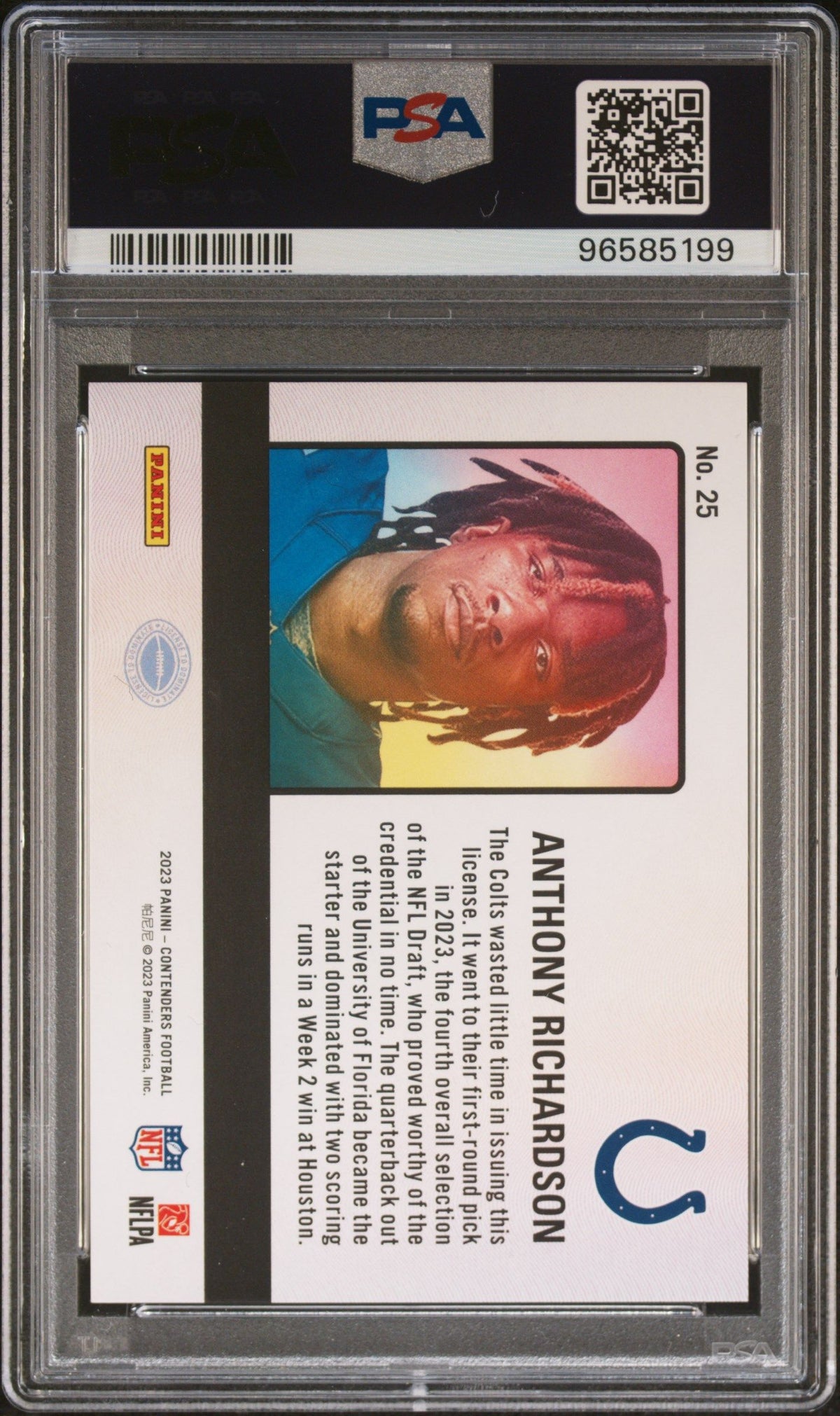 2023 Panini Contenders License To Dominate Anthony Richardson PSA 10