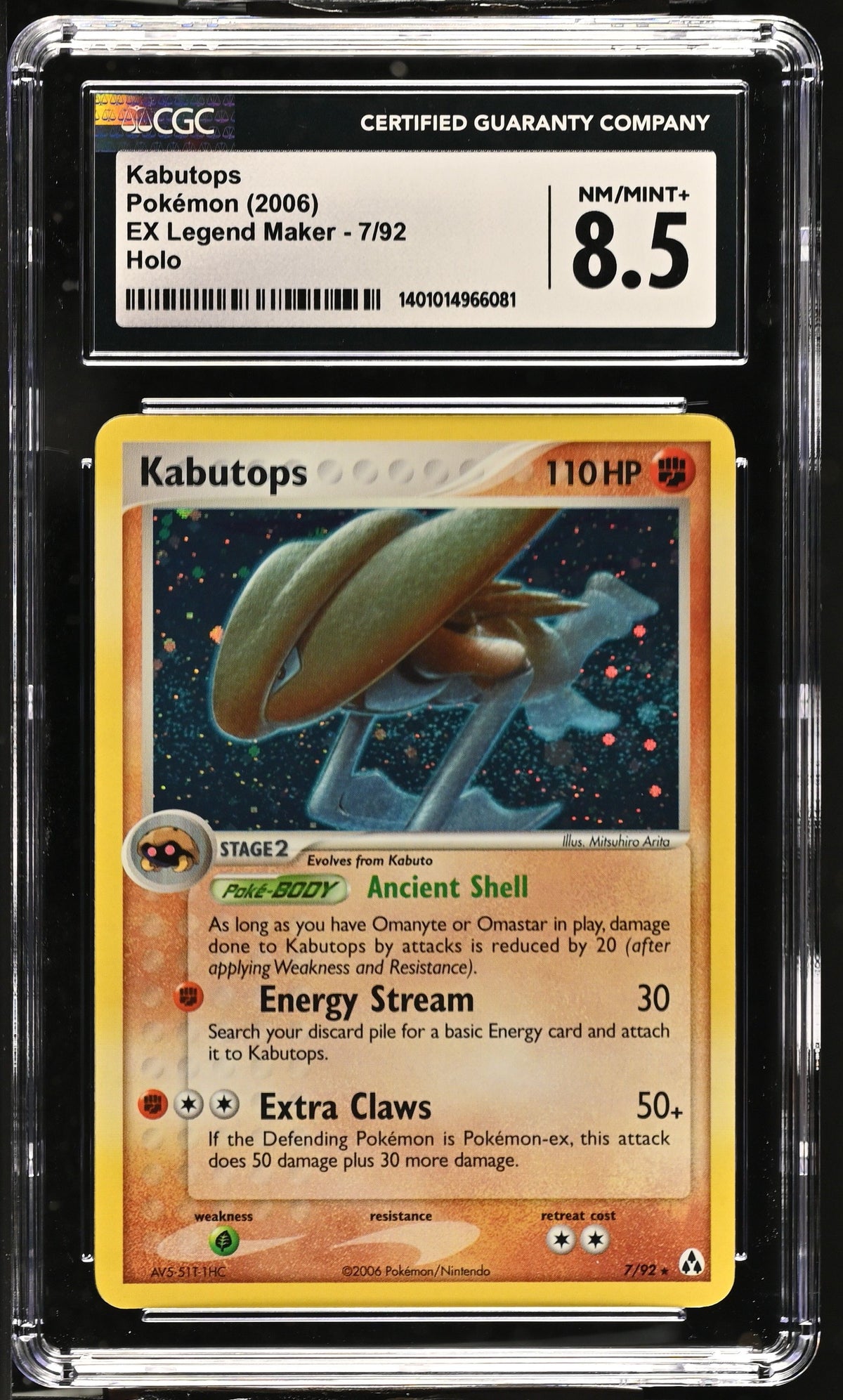 2006 EX Legend Maker Kabutops CGC 8.5