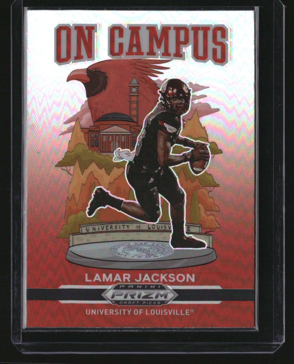 2021 Panini Prizm Draft Picks Collegiate Lamar Jackson On Campus