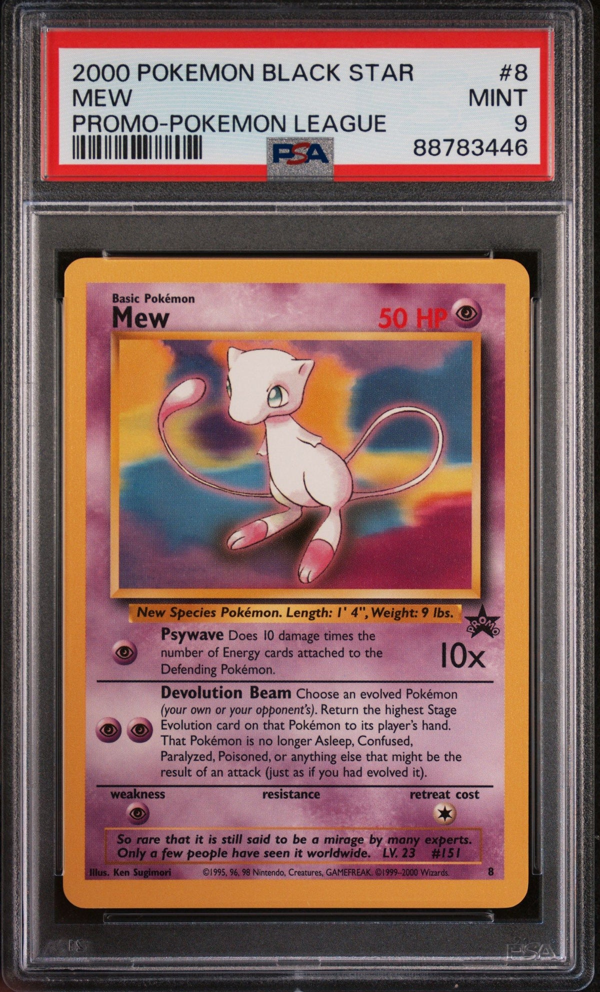 2000 Pokemon Promo Black Star Mew Promo-Pokemon League PSA 9 88783446