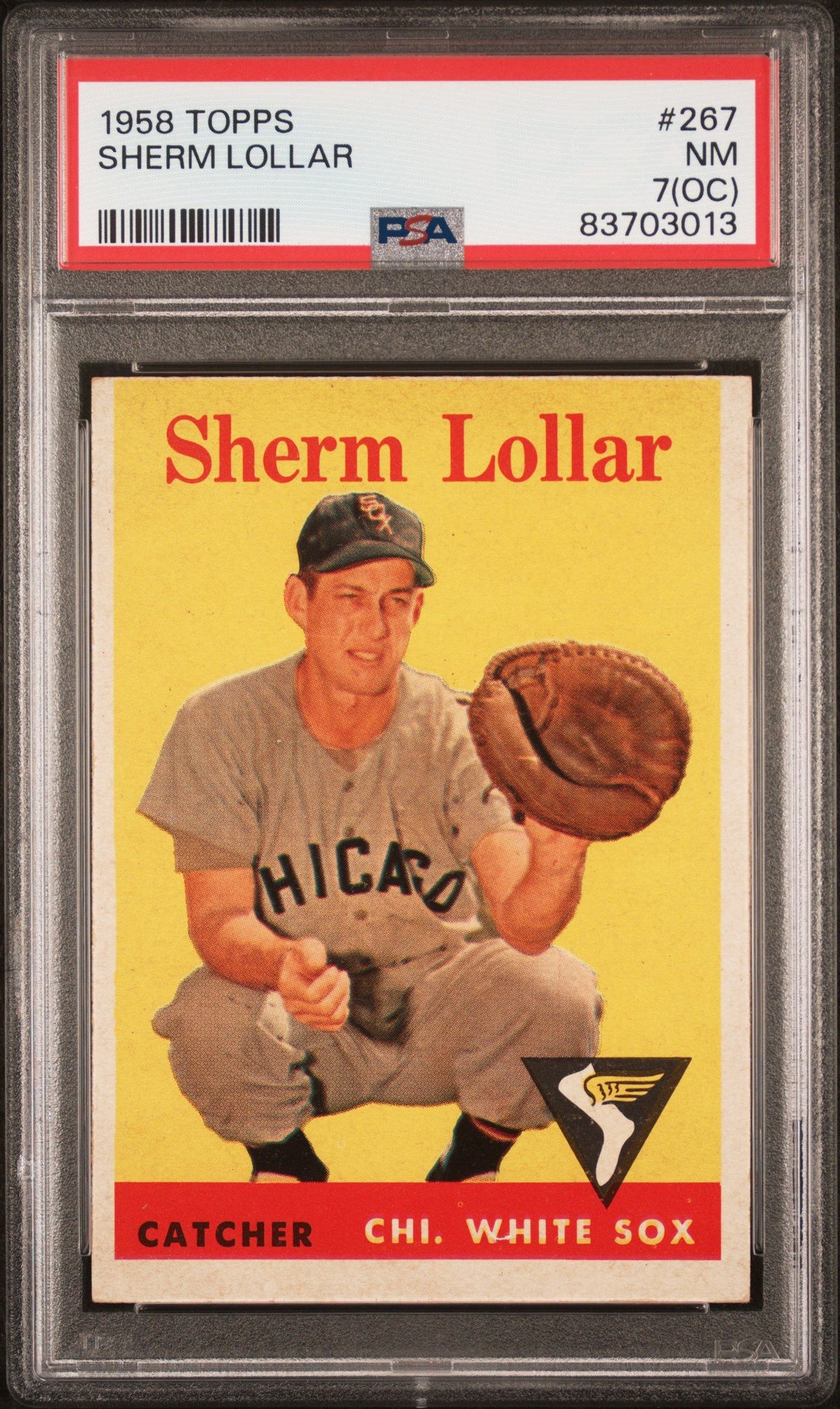 1958 Topps #267 Sherm Lollar PSA 7