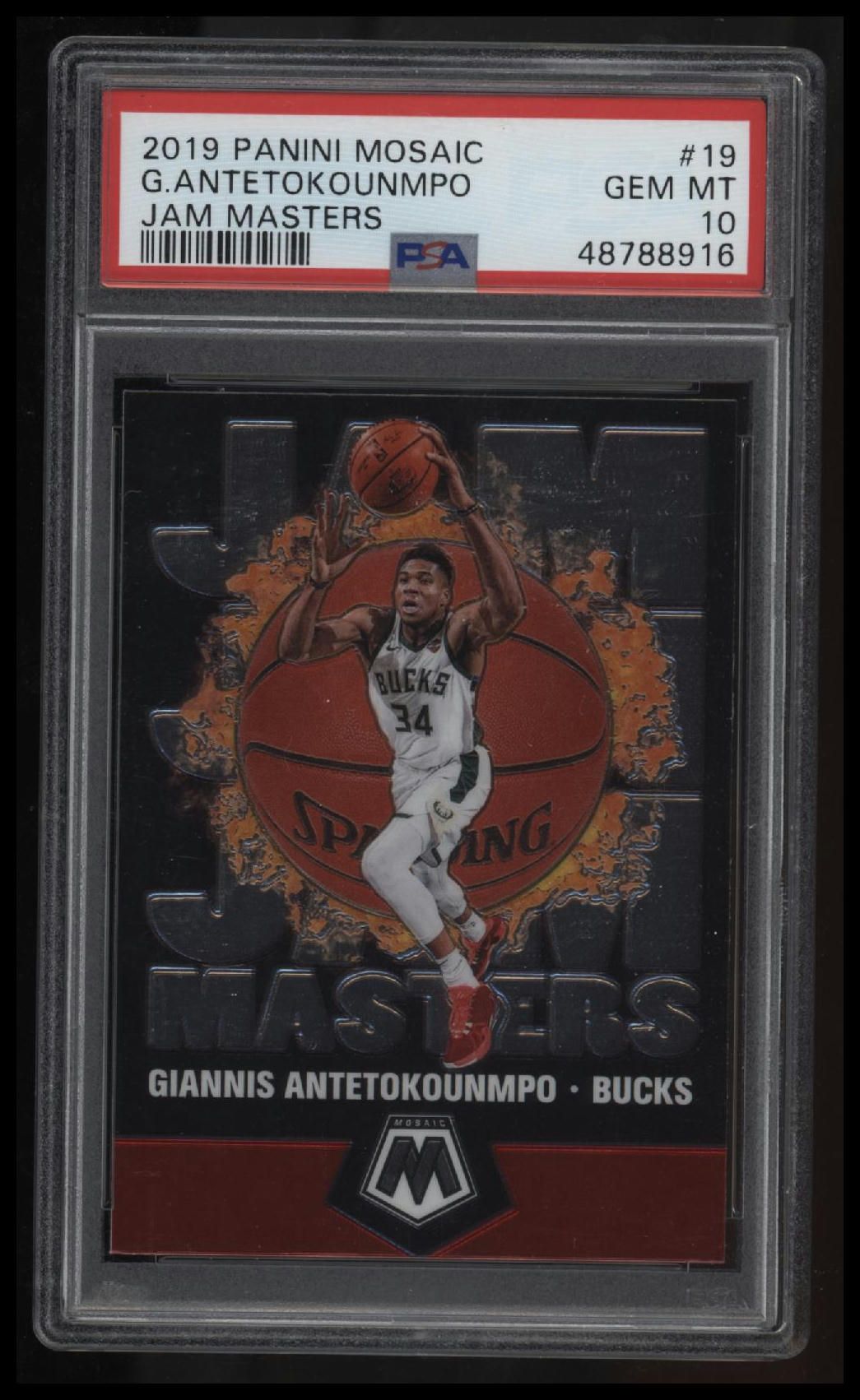 2019 Panini Mosaic Jam Masters G.Antetokounmpo Jam Masters PSA 10