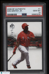 2008 SP Authentic Ken Griffey JR. #1 PSA 10