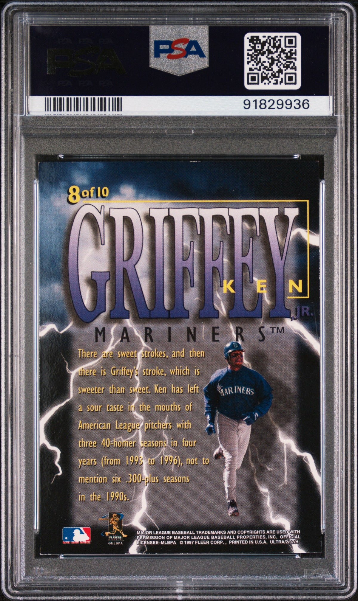 1997 Ultra Thunderclap #8 Ken Griffey Jr. PSA 7