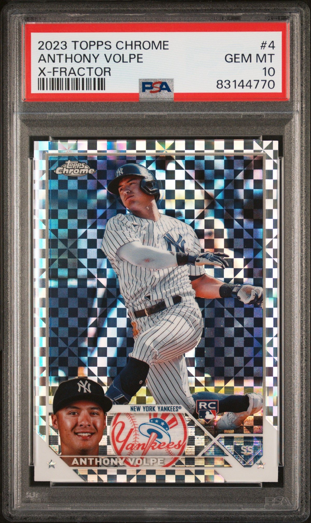 2023 Topps Chrome Anthony Volpe X-Fractor PSA 10