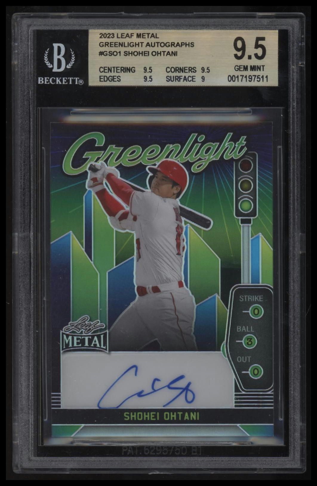 2023 Leaf Metal Greenlight Autographs Shohei Ohtani BGS 9.5