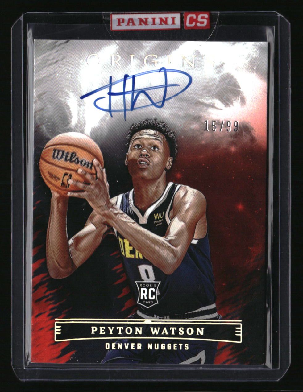 2022-23 Panini Origins Peyton Watson Rookie Autographs Red #/99