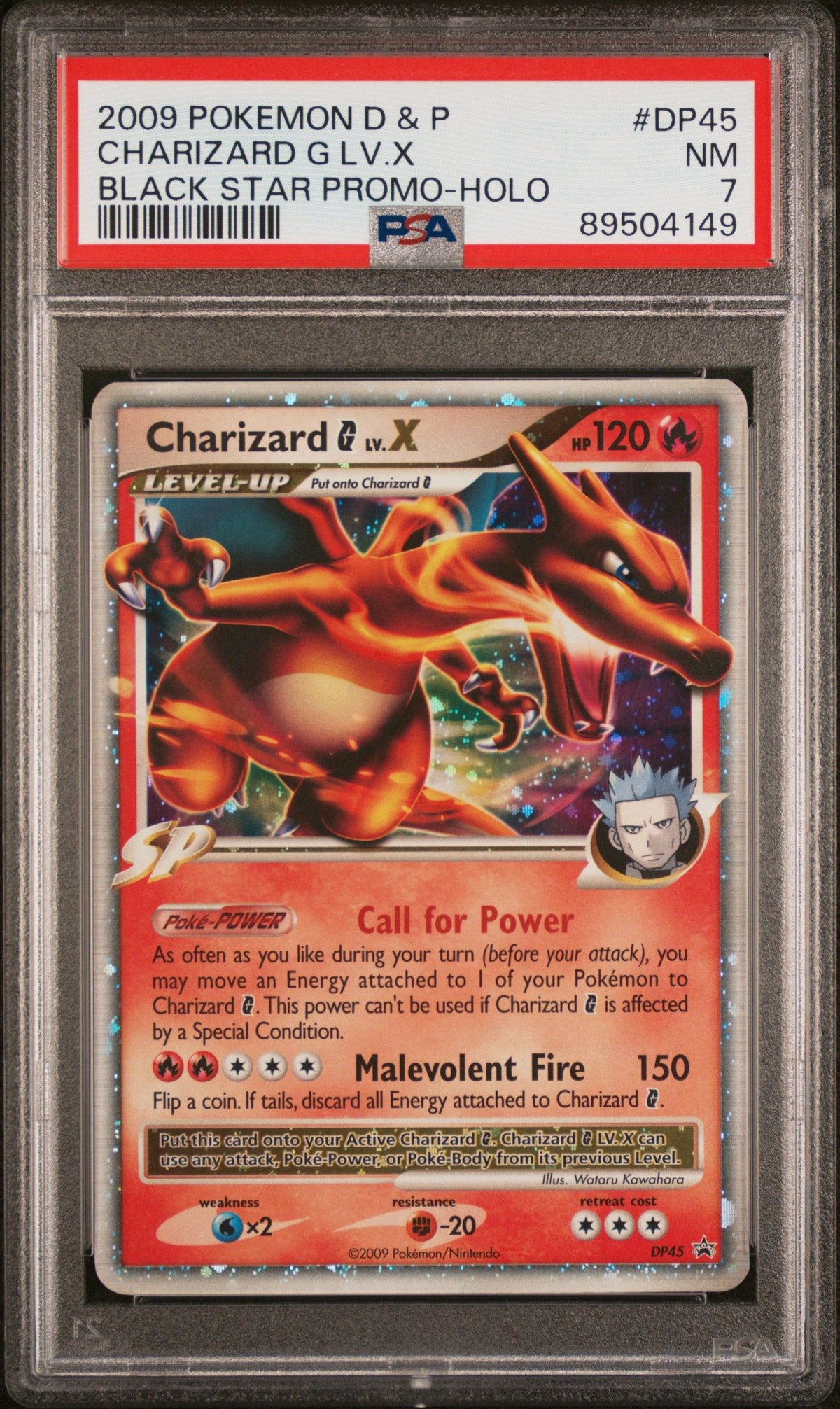 2009 Pokemon Diamond &amp; Pearl Black Star Promo Charizard G Black Star Holo PSA 7