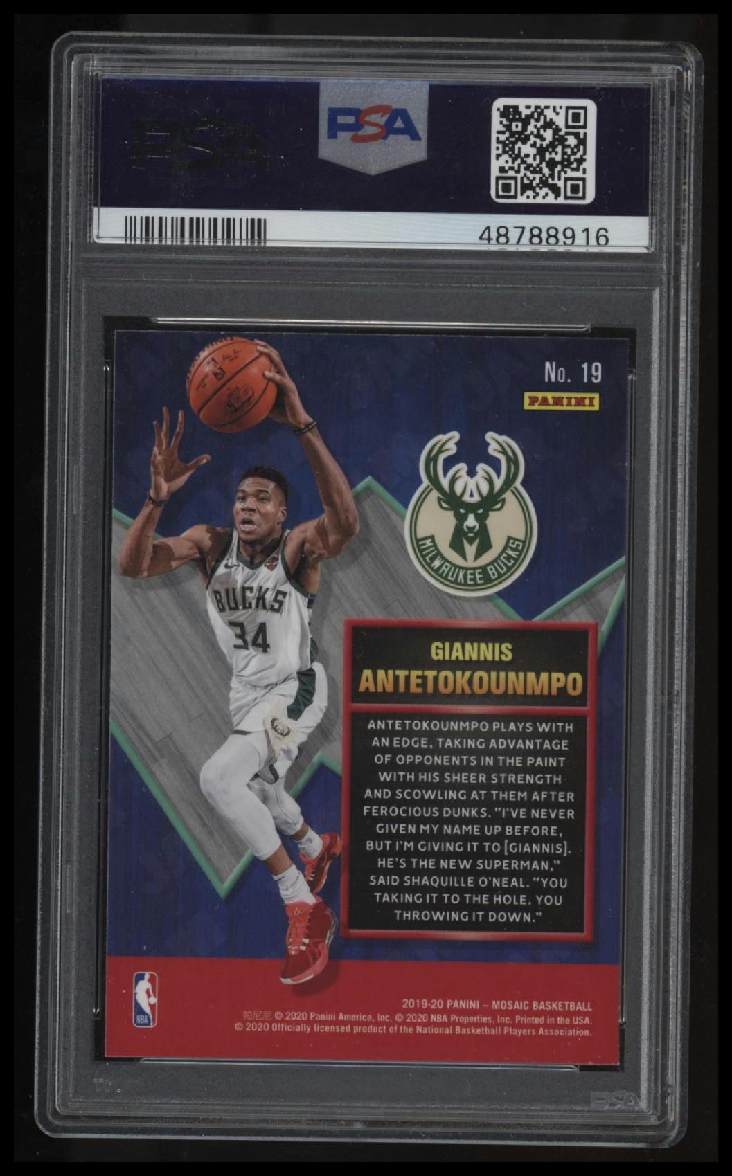 2019 Panini Mosaic Jam Masters G.Antetokounmpo Jam Masters PSA 10