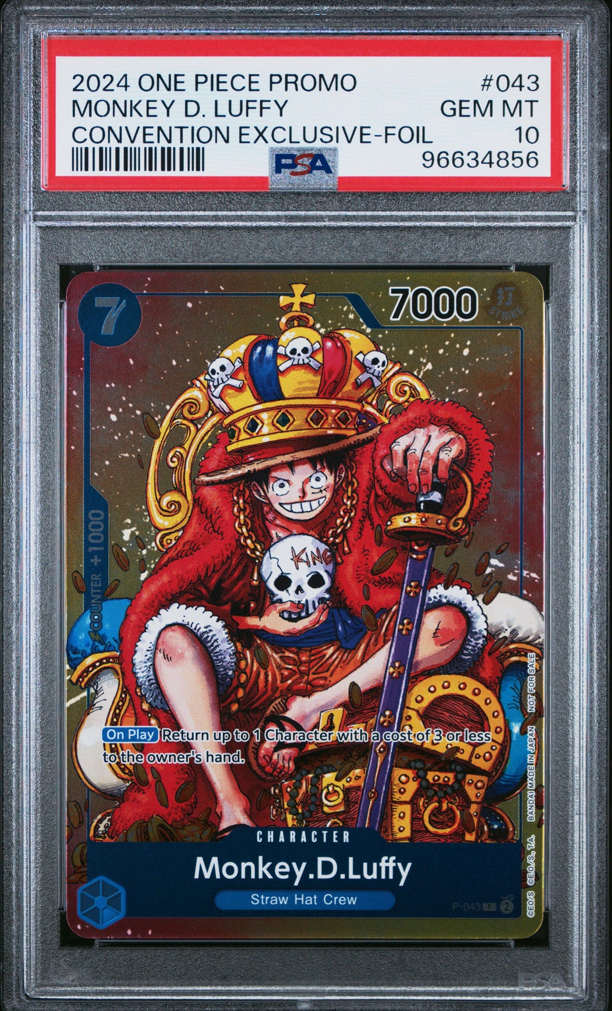 2024 One Piece Promos Monkey D. Luffy Convention Exclusive-Foil PSA 10