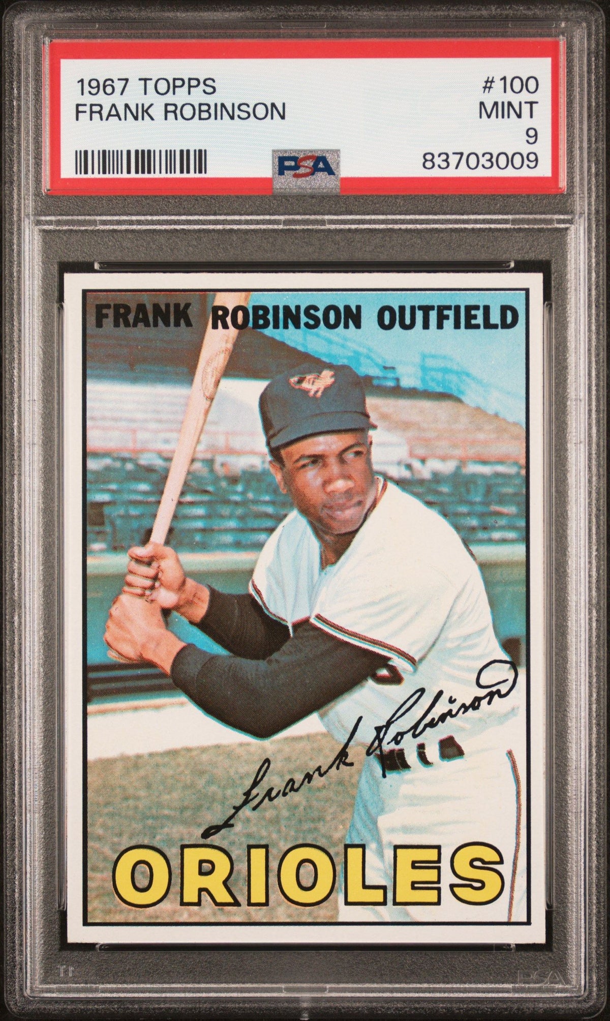 1967 Topps #100 Frank Robinson PSA 9