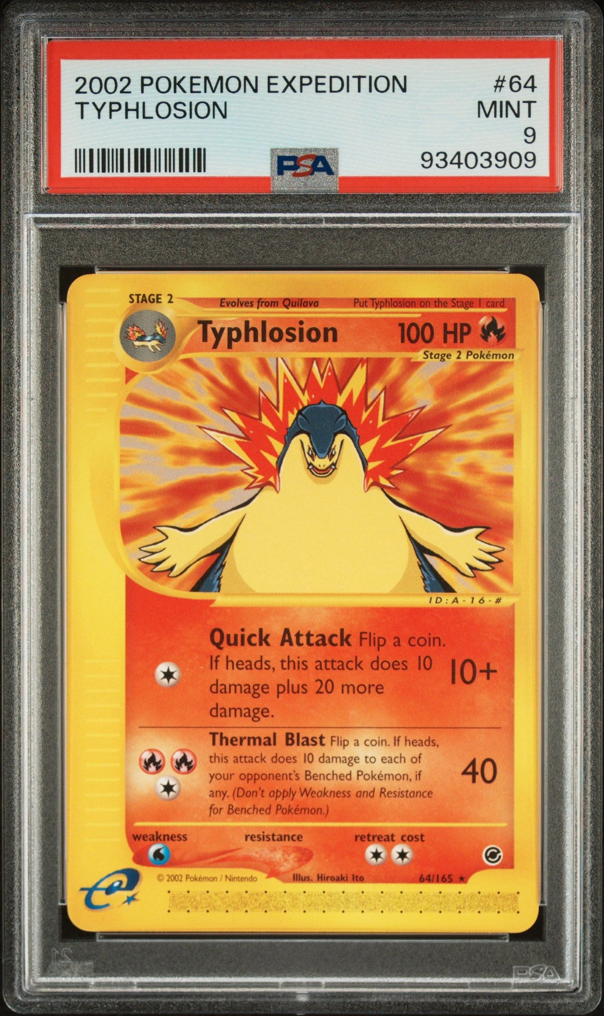 2002 Pokemon Expedition Typhlosion PSA 9