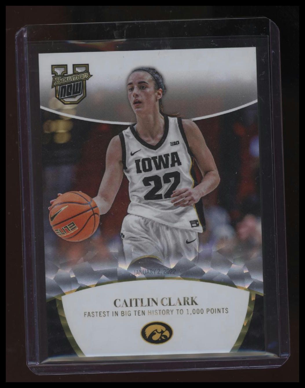 2023-24 Bowman U Now Caitlin Clark Fastest In Big Ten to 1000 points