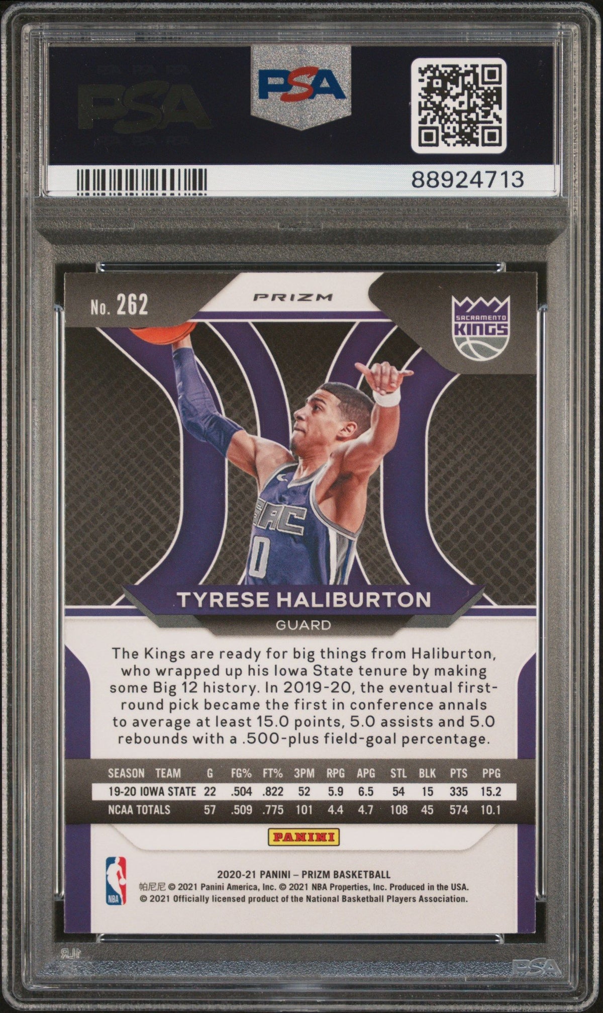 2020 Panini Prizm Tyrese Haliburton Red Ice PSA 9 88924713