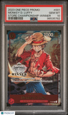 2023 One Piece Promos Monkey D. Luffy Store Championship-Winner PSA 10