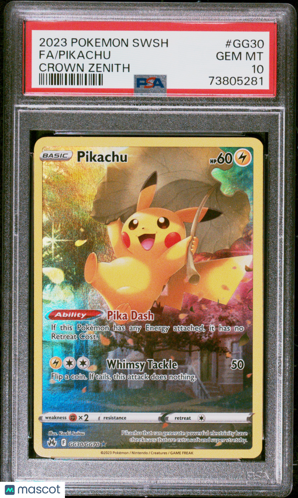 2023 Pokemon Sword And Shield Crown Zenith Fa/Pikachu Crown Zenith PSA 10