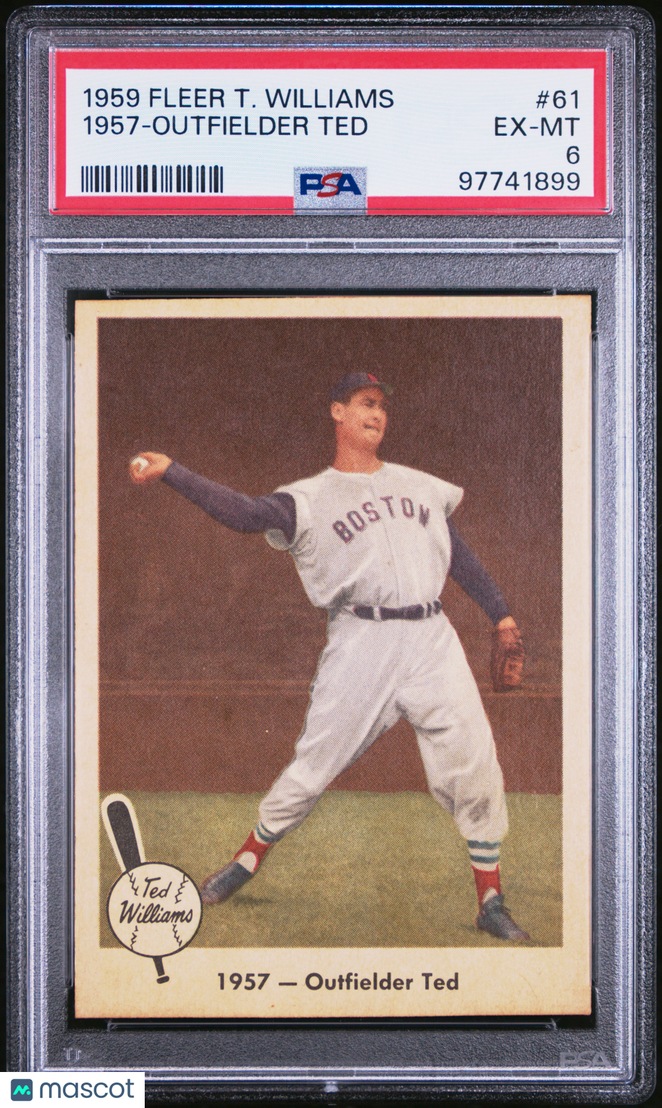 1959 Fleer Ted Williams 1957-Outfielder Ted PSA 6