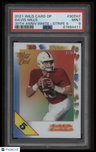 2021 Wild Card Draft 30th Anniversary Davis Mills 30th White-Stripe 5 PSA 9