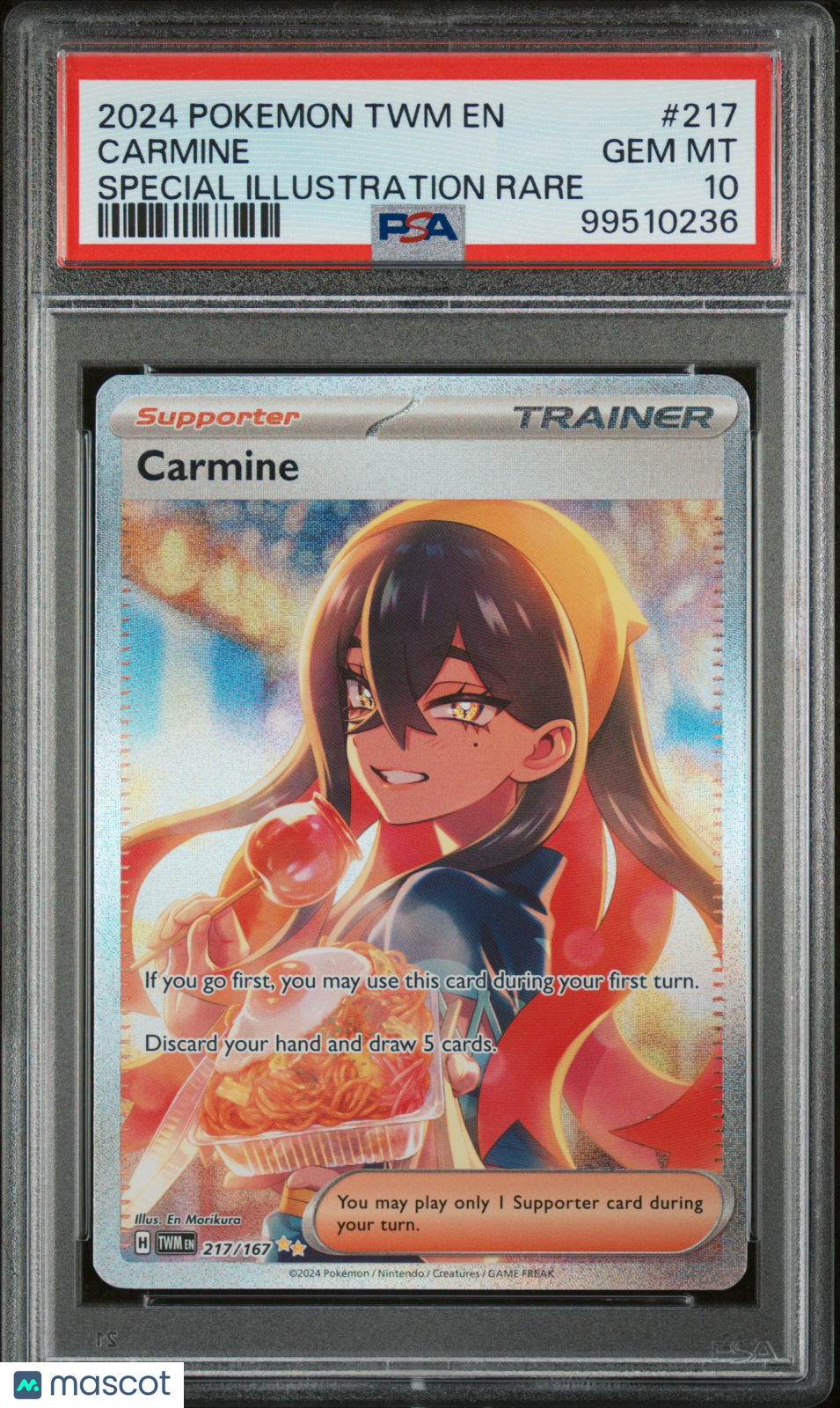 2024 Pokemon Twm En-Twilight Masquerade Carmine Special Illustration Rare PSA 10