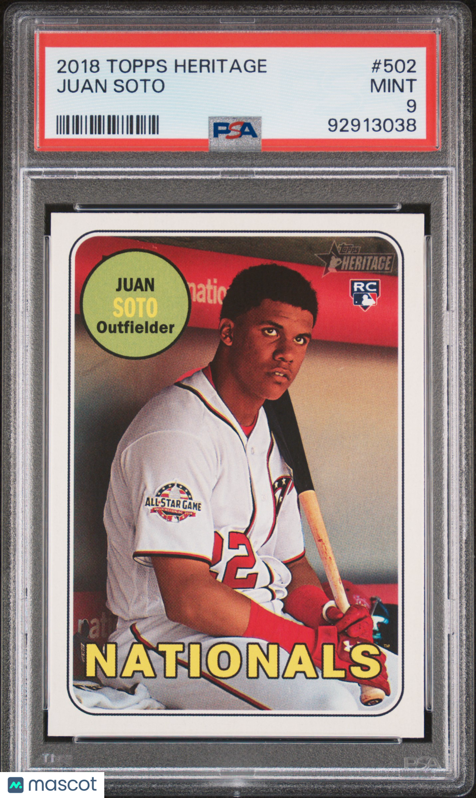 2018 Topps Heritage Juan Soto PSA 9