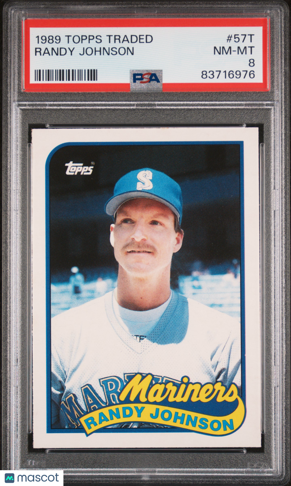 1989 Topps Traded Randy Johnson PSA 8