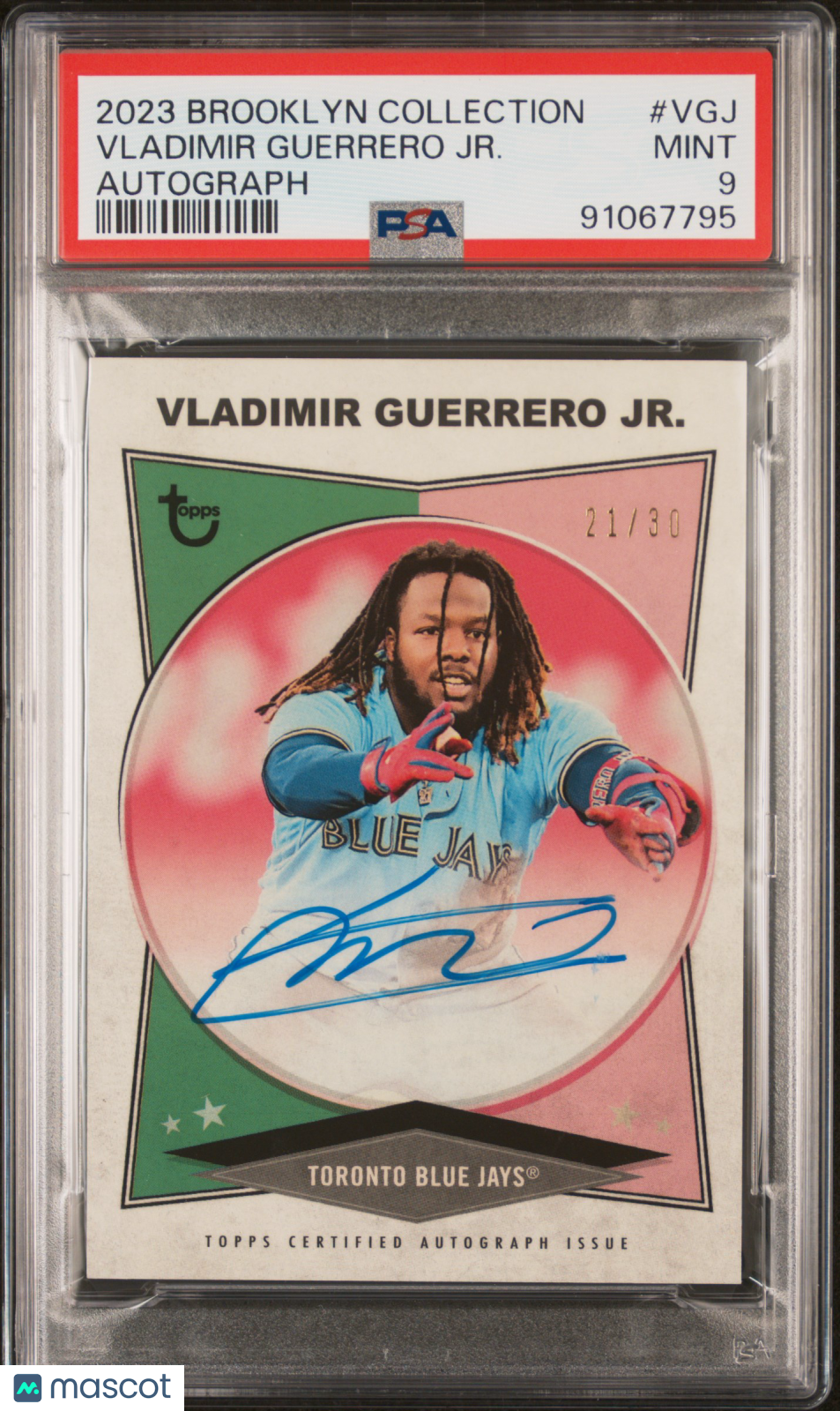 2023 Topps Brooklyn Collection Autograph Vladimir Guerrero Jr. PSA 9