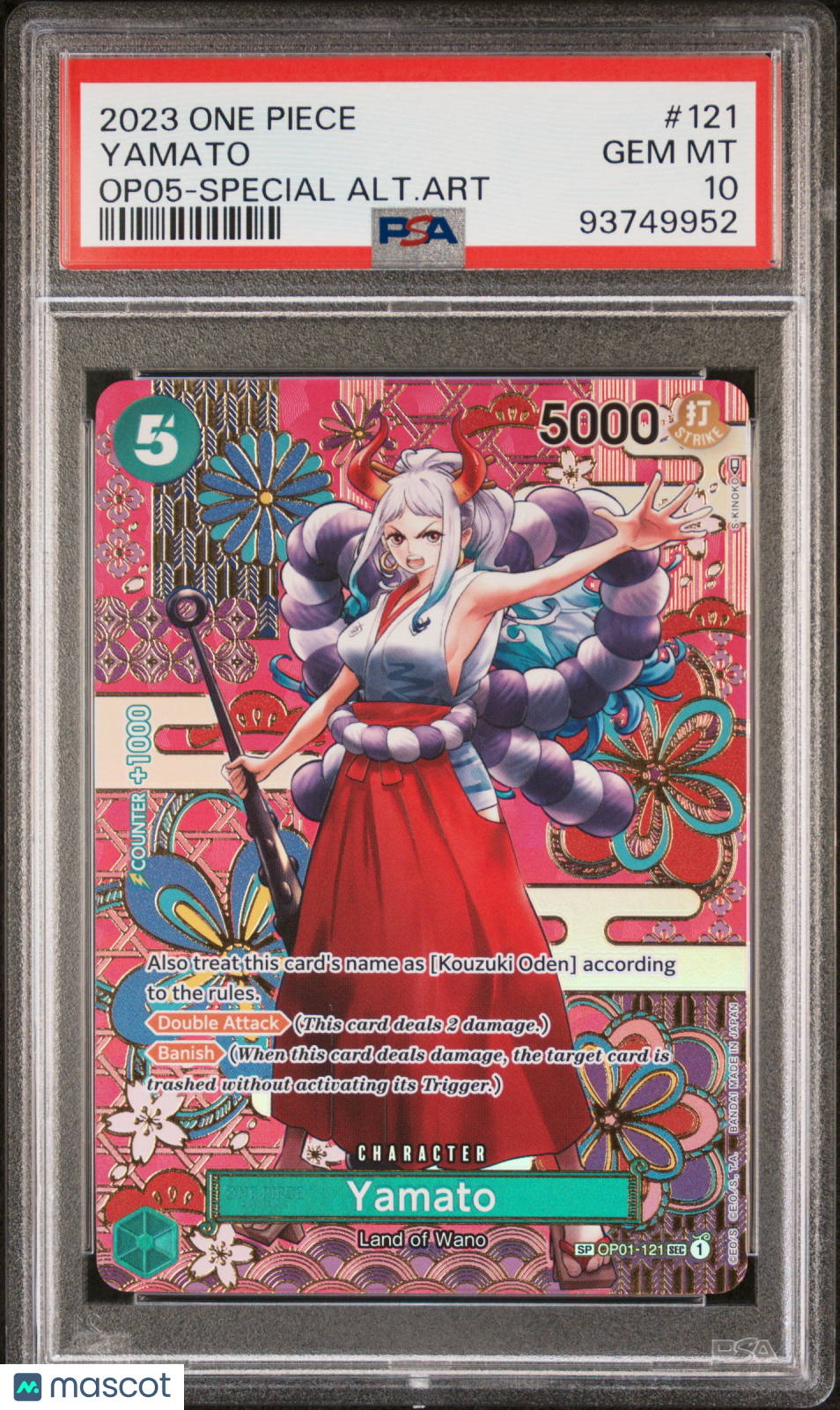 2023 One Piece Awakening Of The New Era Yamato Op05-Special Alt.Art PSA 10