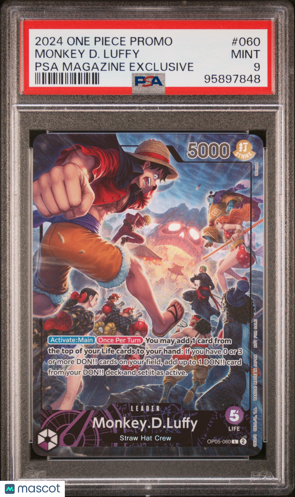 2024 One Piece Promos Monkey D. Luffy Psa Magazine Exclusive PSA 9