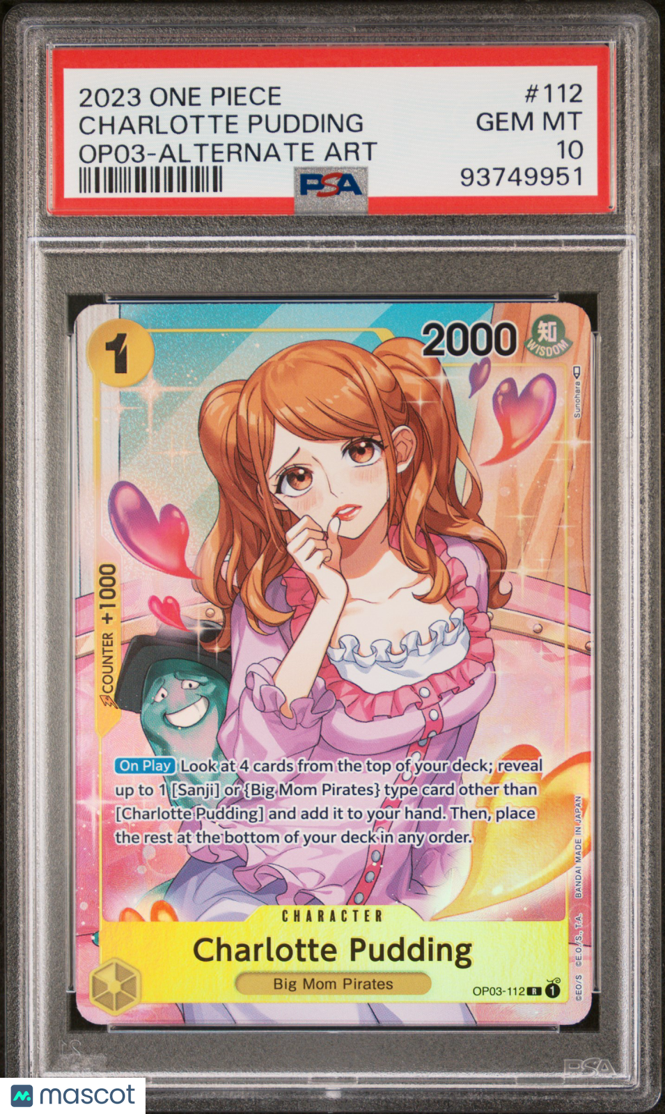 2023 One Piece Pillars Of Strength Charlotte Pudding Alt Art PSA 10 93749951