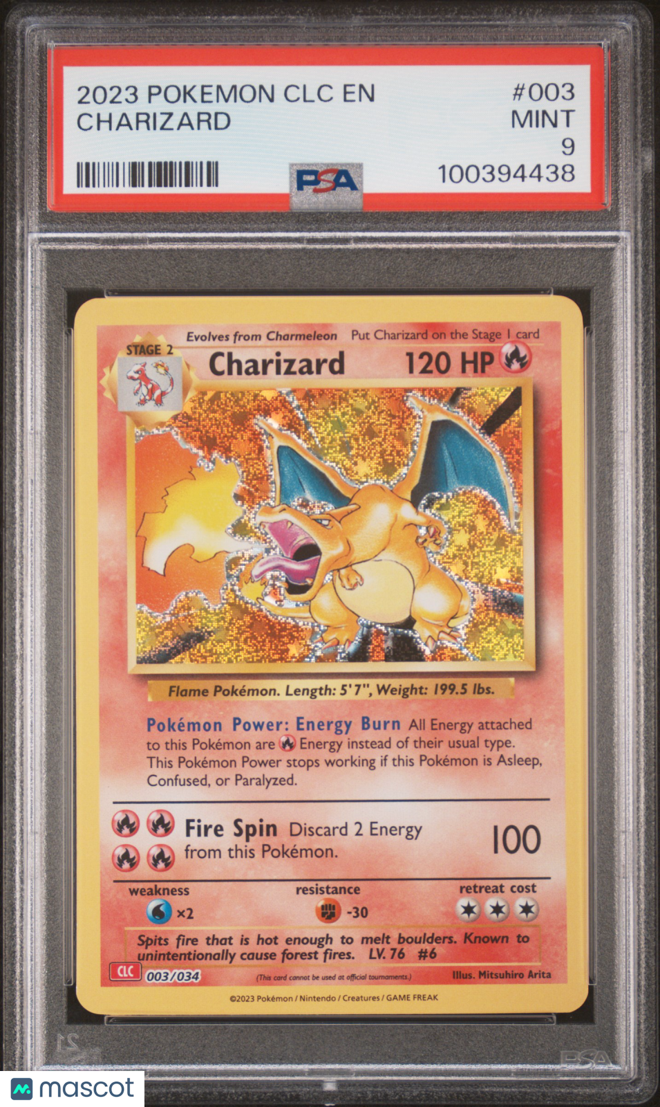 2023 Pokemon Classic Charizard &amp; Ho-Oh Ex Deck Charizard PSA 9