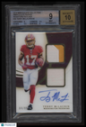 2019 Immaculate Collection Rookie Signature Patches Terry McLaurin/99 BGS 9.0