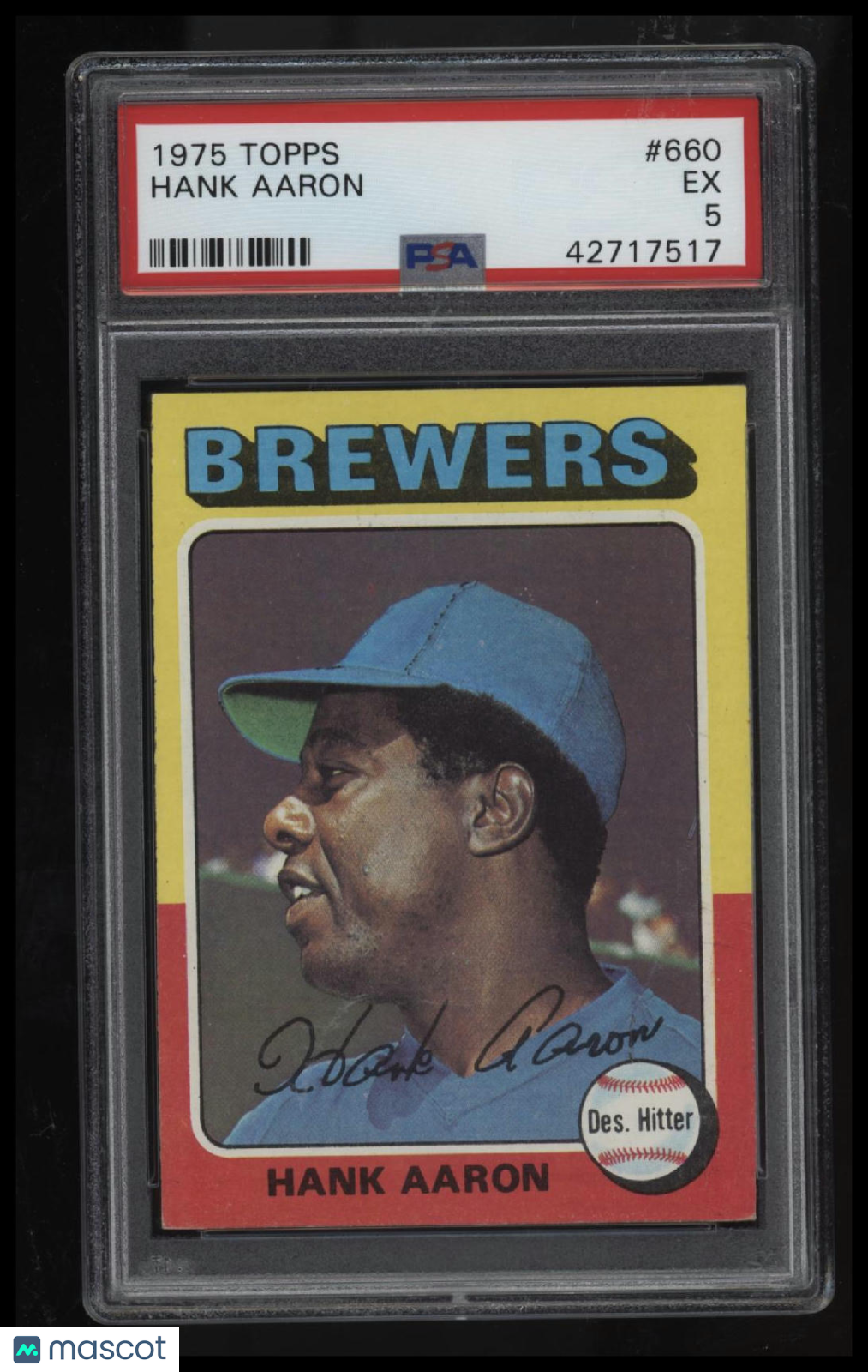 1975 Topps Hank Aaron PSA 5