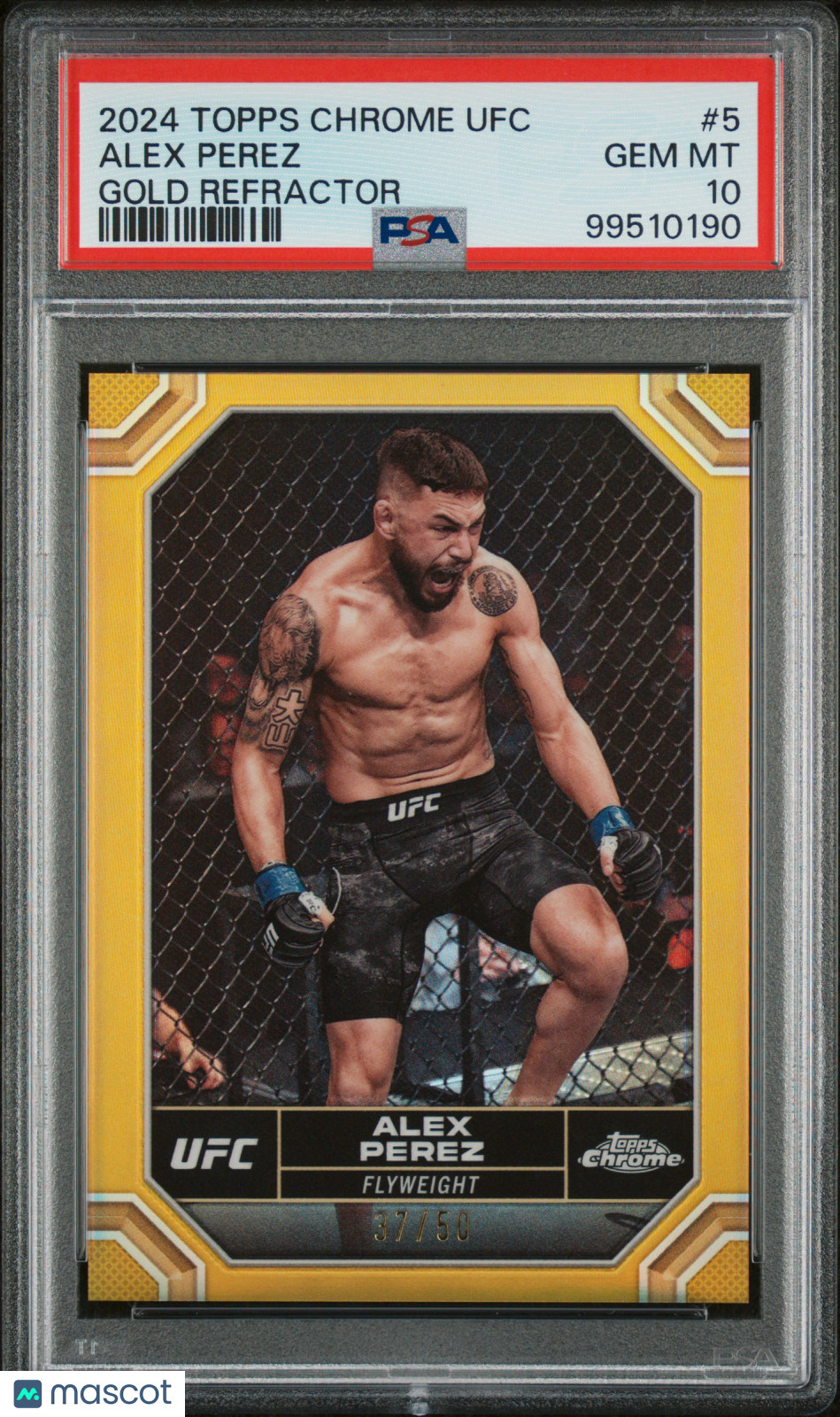 2024 Topps Chrome Ufc Alex Perez Gold Refractor PSA 10