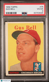 1958 Topps Gus Bell PSA 4