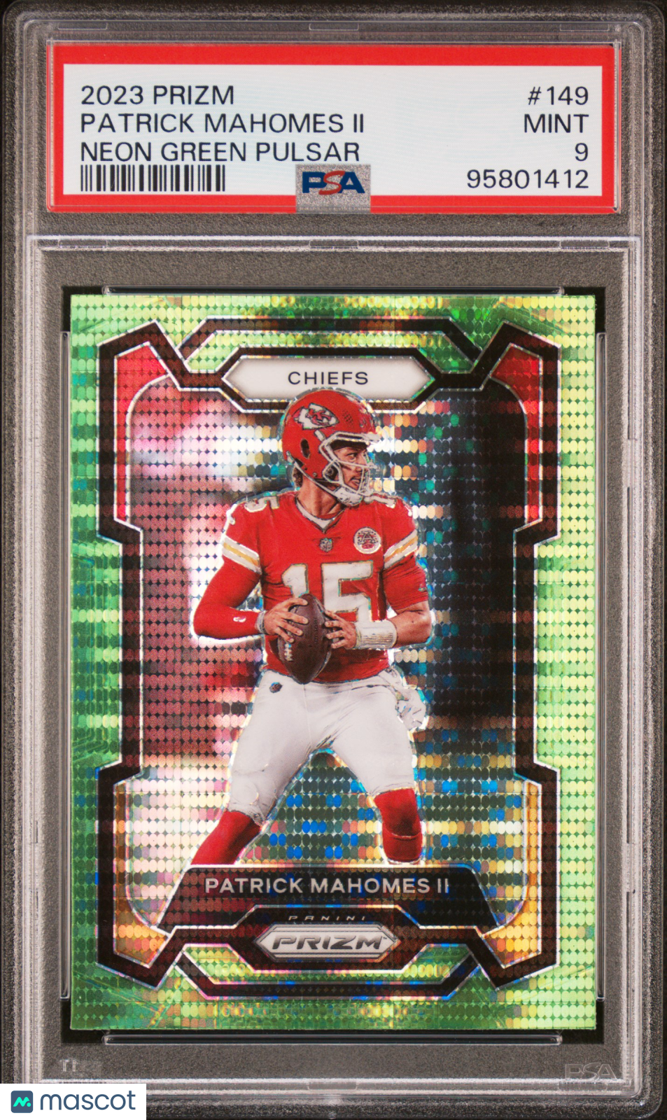 2023 Panini Prizm Patrick Mahomes Ii Neon Green Pulsar PSA 9