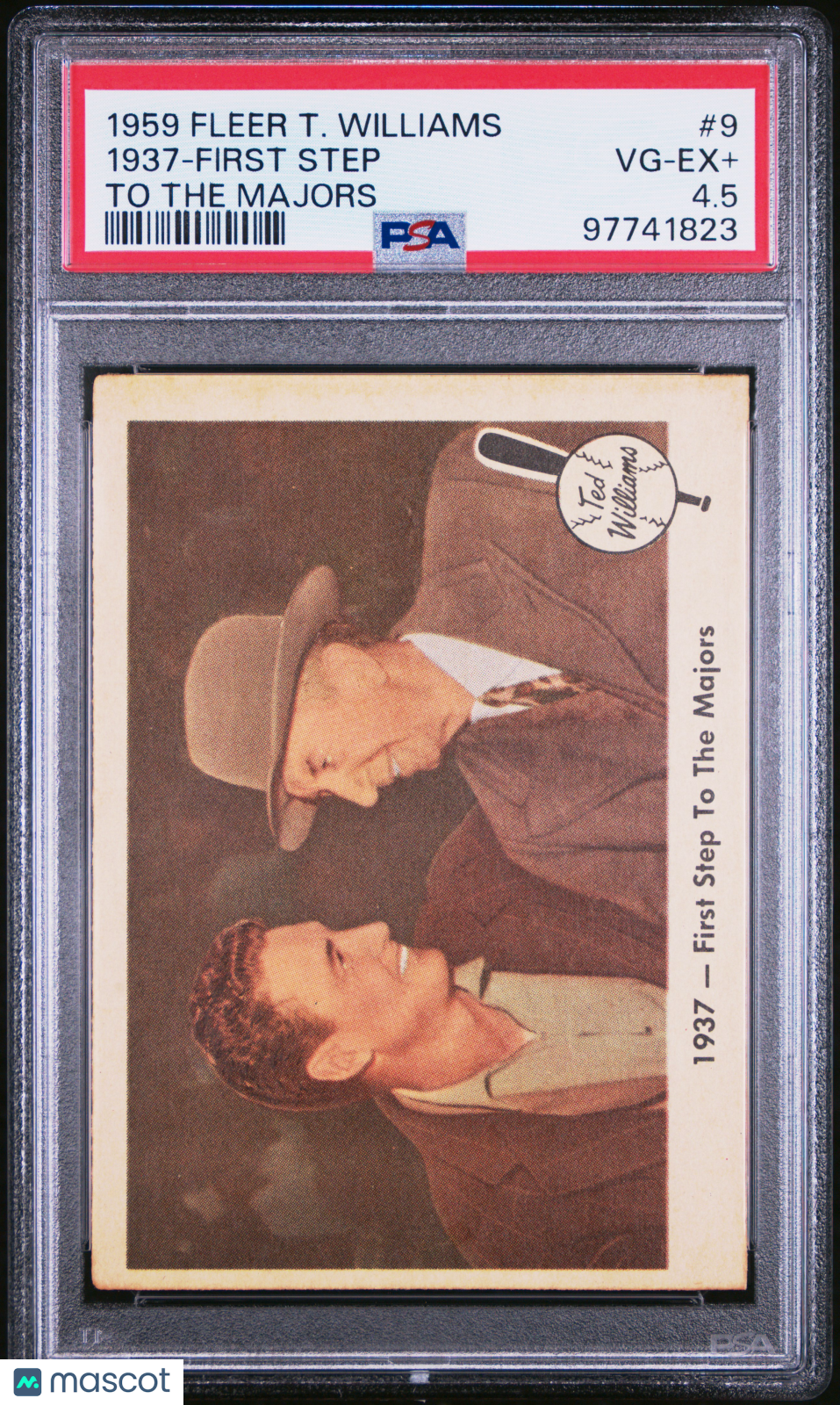 1959 Fleer Ted Williams 1937-First Step To The Majors PSA 4.5