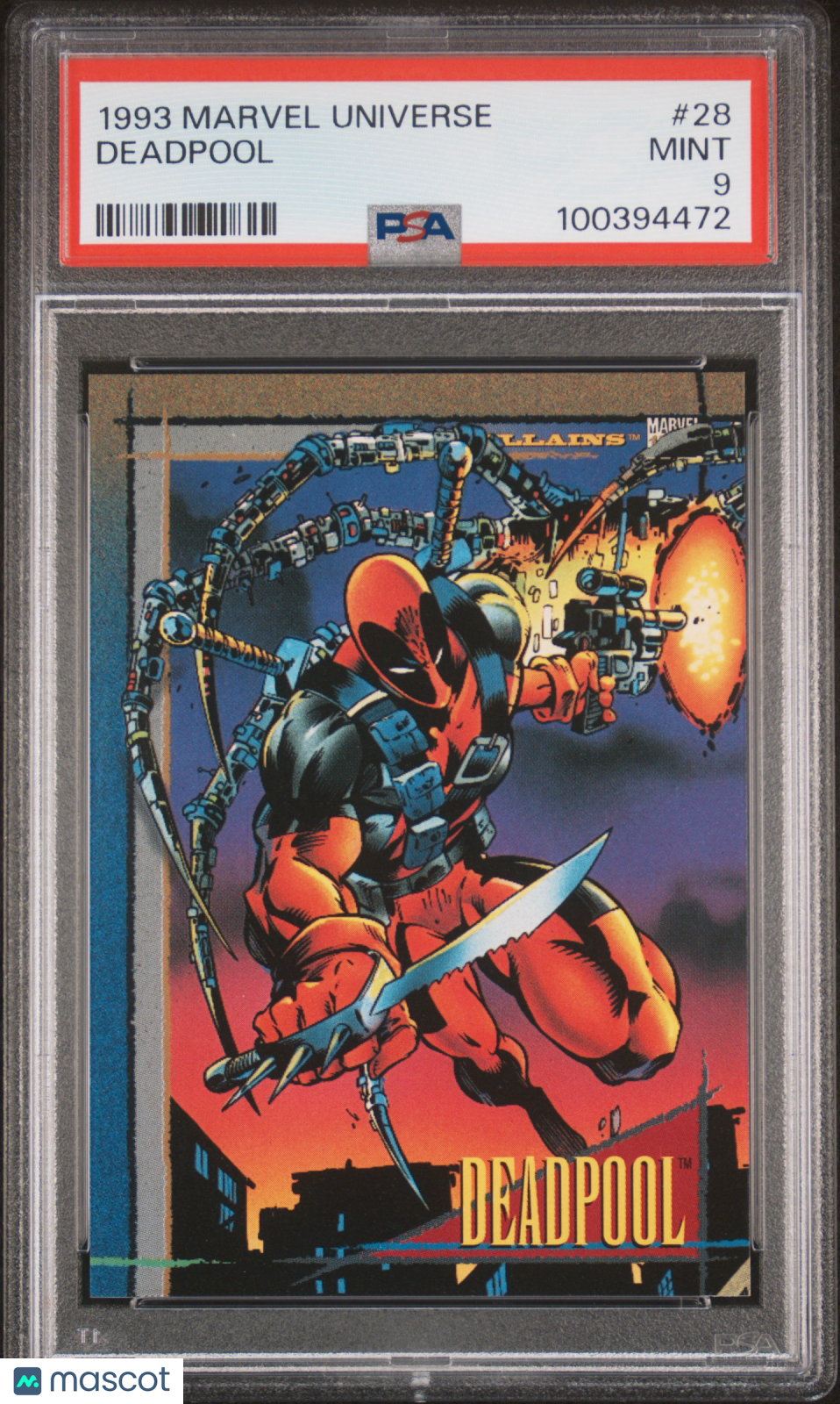 1993 Marvel Universe Deadpool PSA 9