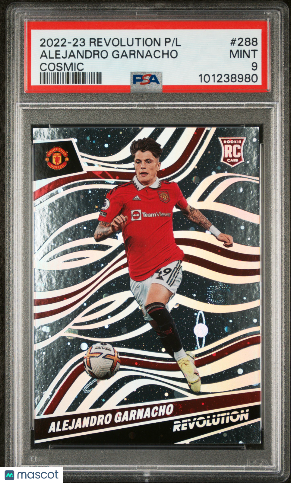 2022-23 Panini Revolution Premier League Alejandro Garnacho Cosmic PSA 9