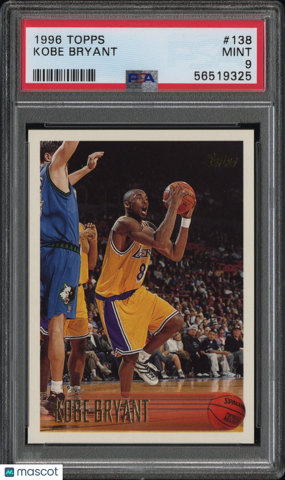 1996 Topps #138 Kobe Bryant PSA 9