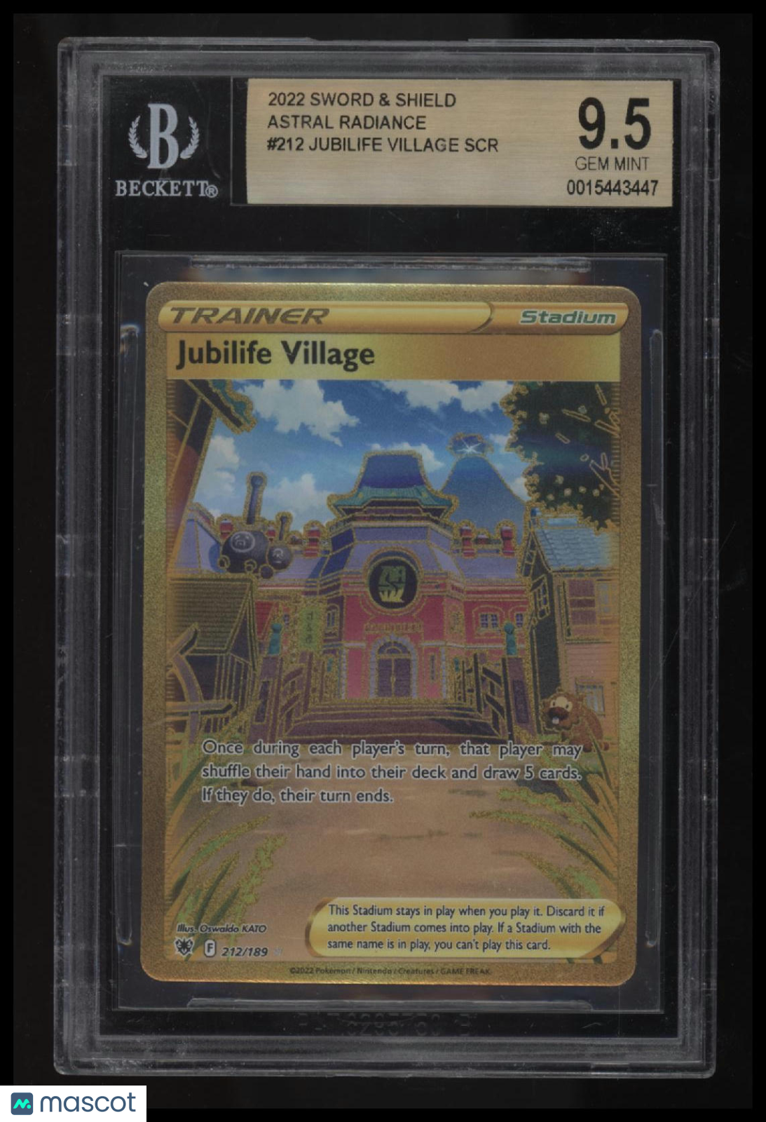 2022 Pokemon Sword and Shield Astral Radiance Jubilife Village SCR BGS 9.5