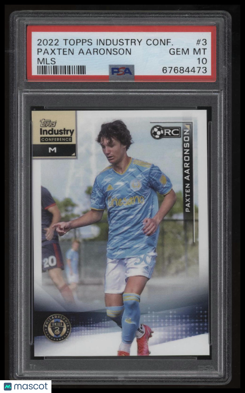 2022 Topps Industry Conference Mls Paxten Aaronson Mls PSA 10