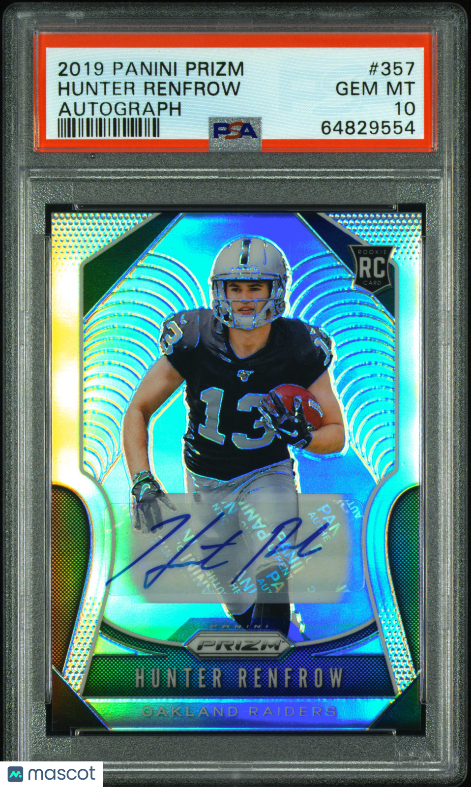 2019 Panini Prizm #357 Hunter Renfrow Autograph PSA 10