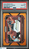 2023 Panini Prizm Ufc Georges St-Pierre Orange Prizm PSA 10