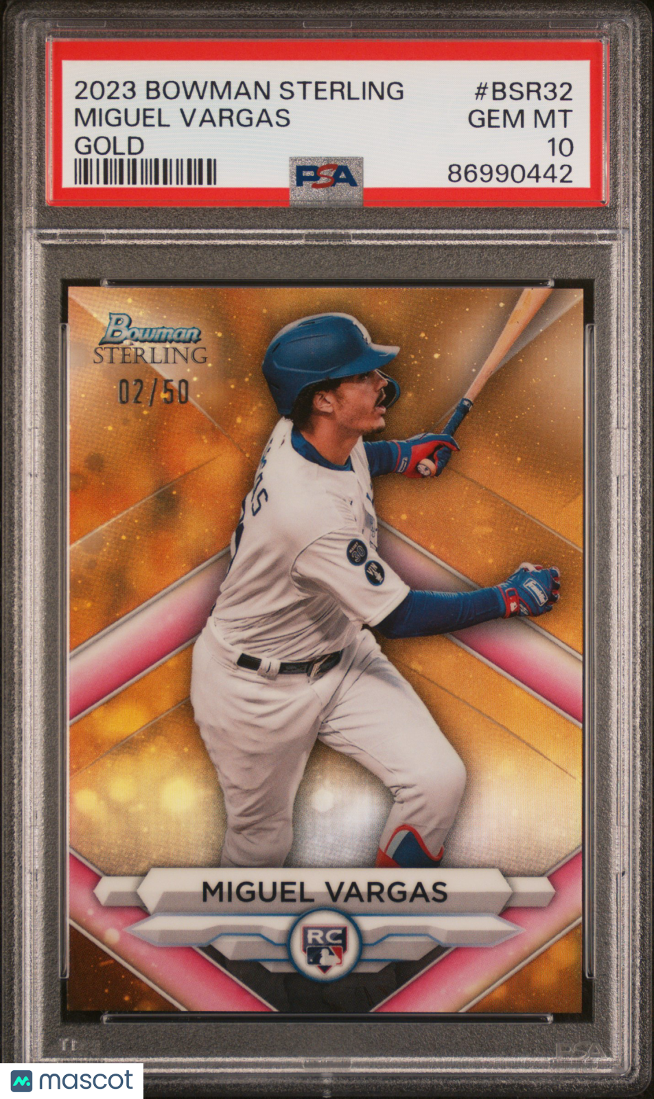 2023 Bowman Sterling Miguel Vargas Gold PSA 10