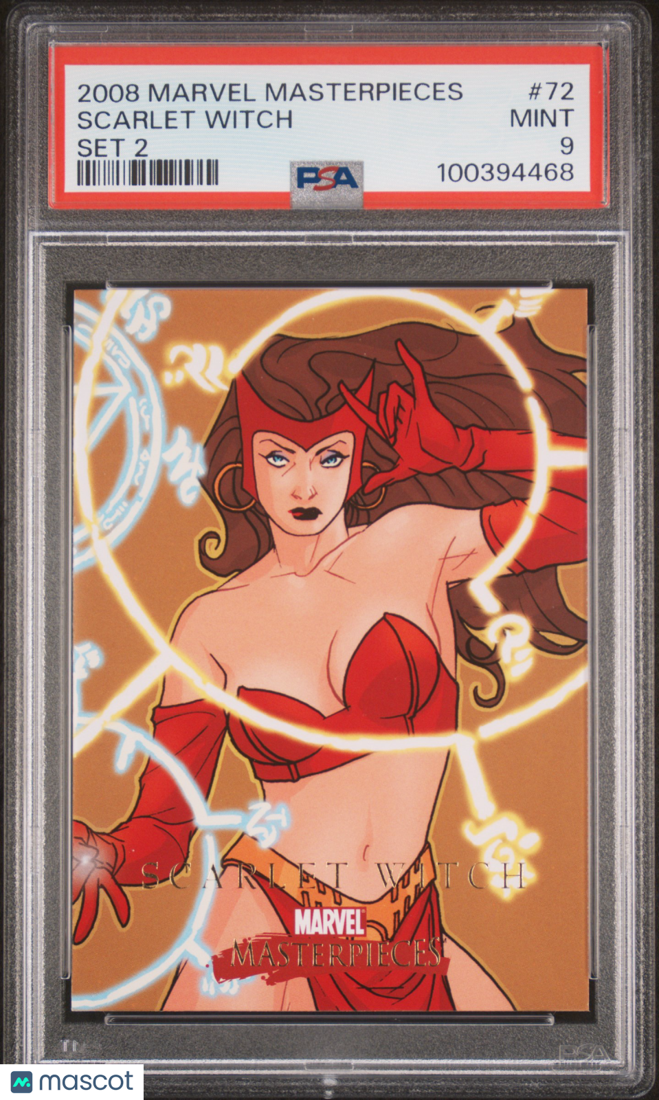 2008 Marvel Masterpieces Set 2 Scarlet Witch Set 2 PSA 9