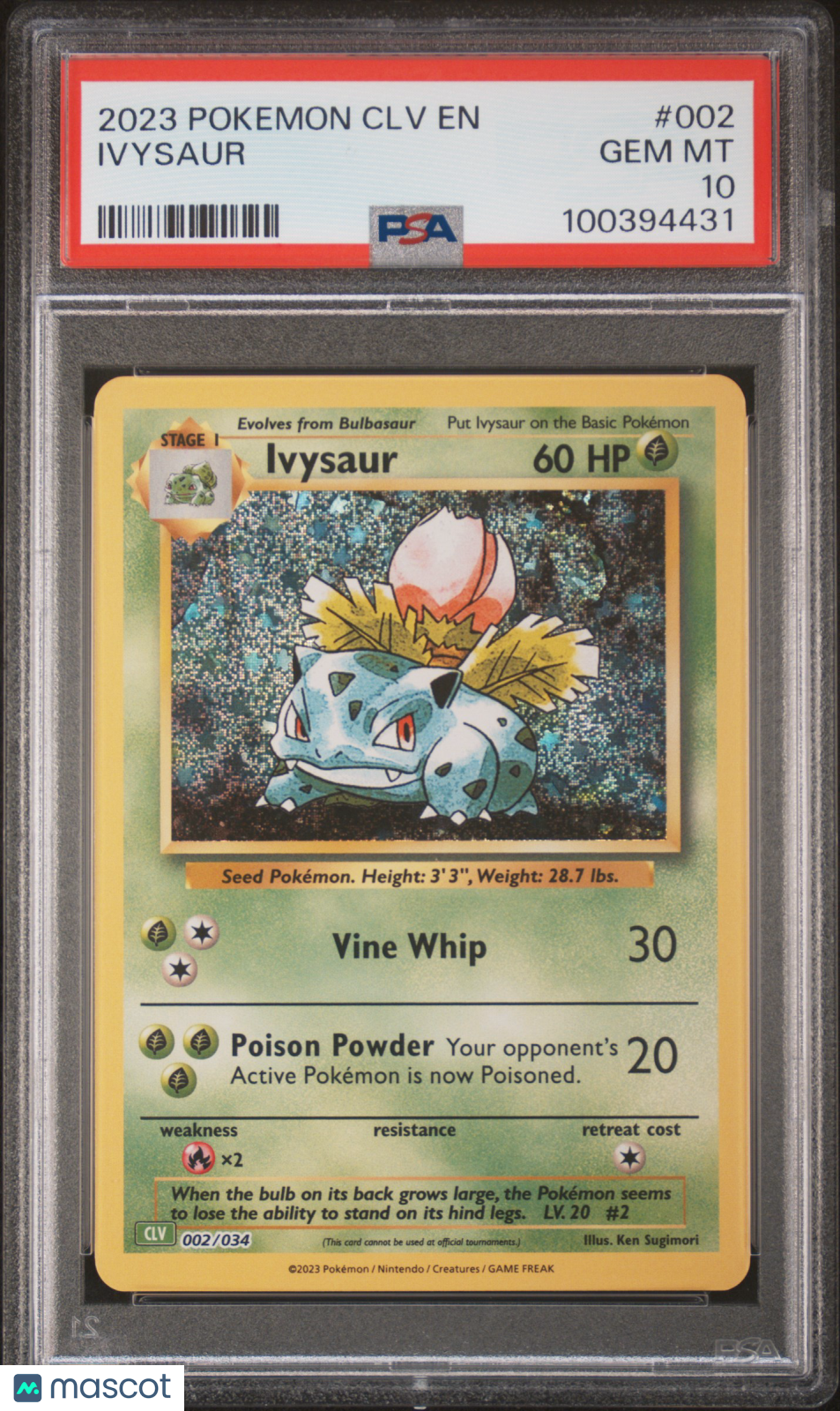 2023 Pokemon Clv-Trading Card Game Classic Ivysaur PSA 10