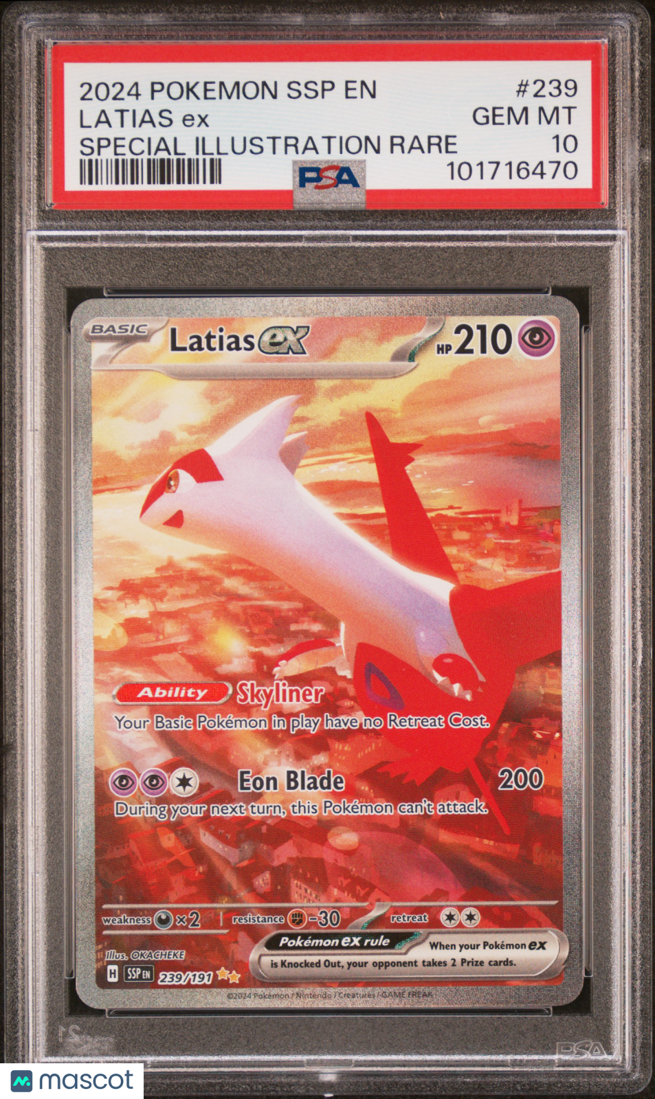 2024 Pokemon Ssp En-Surging Sparks Latias Ex Special Illustration Rare PSA 10