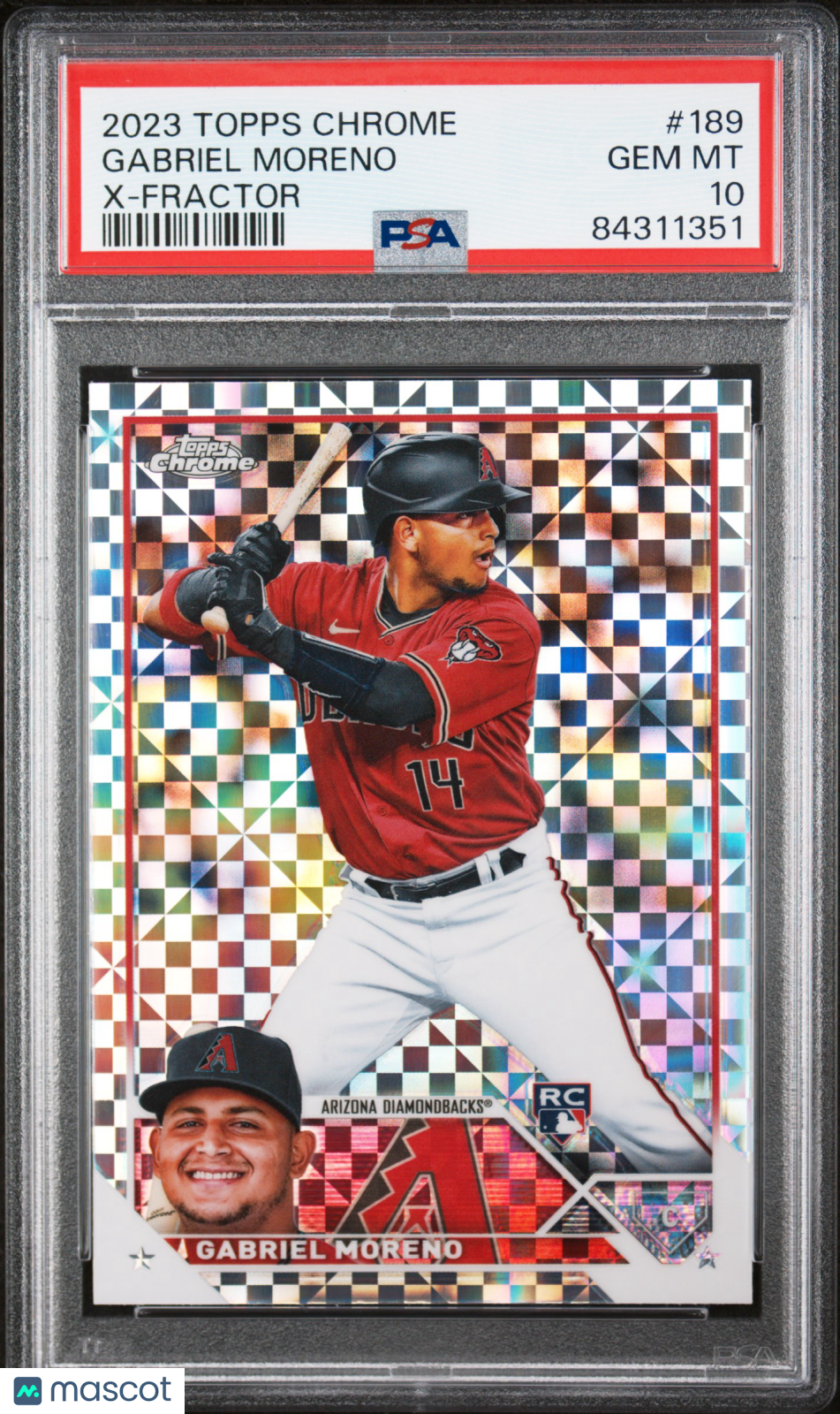 2023 Topps Chrome Gabriel Moreno X-Fractor PSA 10