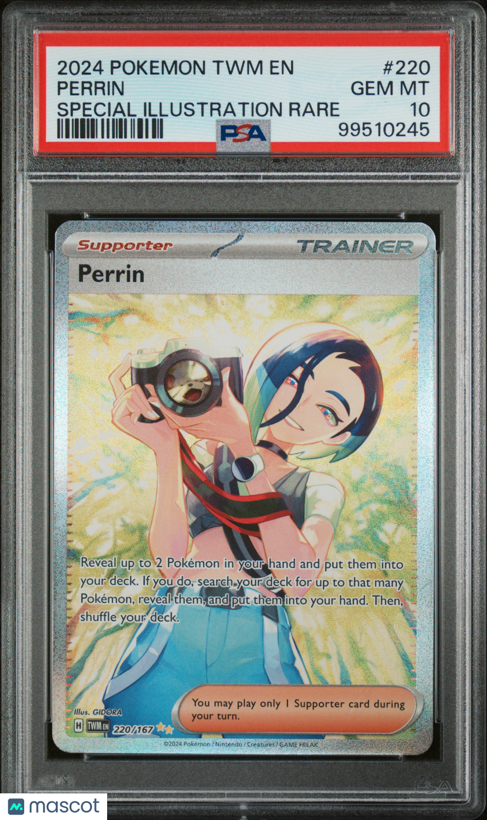 Pokemon Twilight Masquerade Perrin Special Illustration Rare PSA 10 99510245