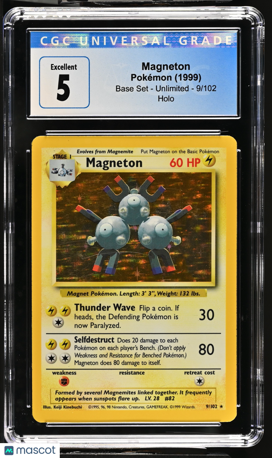 1999 Base Set - Unlimited Magneton CGC 5